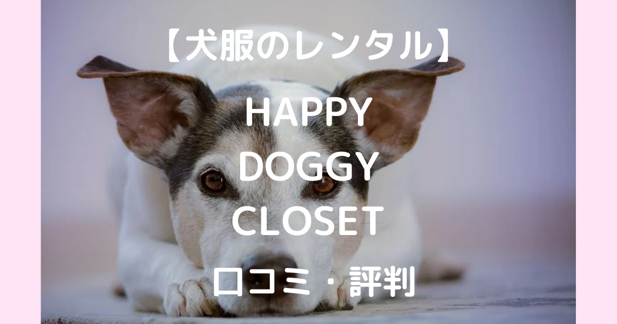 【犬服のレンタル】 HAPPY DOGGY CLOSET 口コミ・評判
